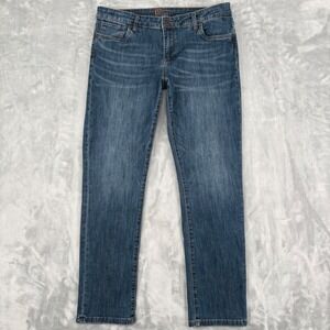 Kut from the Kloth Jeans Womens 12 (34x30) Blue Straight Leg Medium Wash Classic
